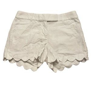 J. Crew Factory White Scalloped Short